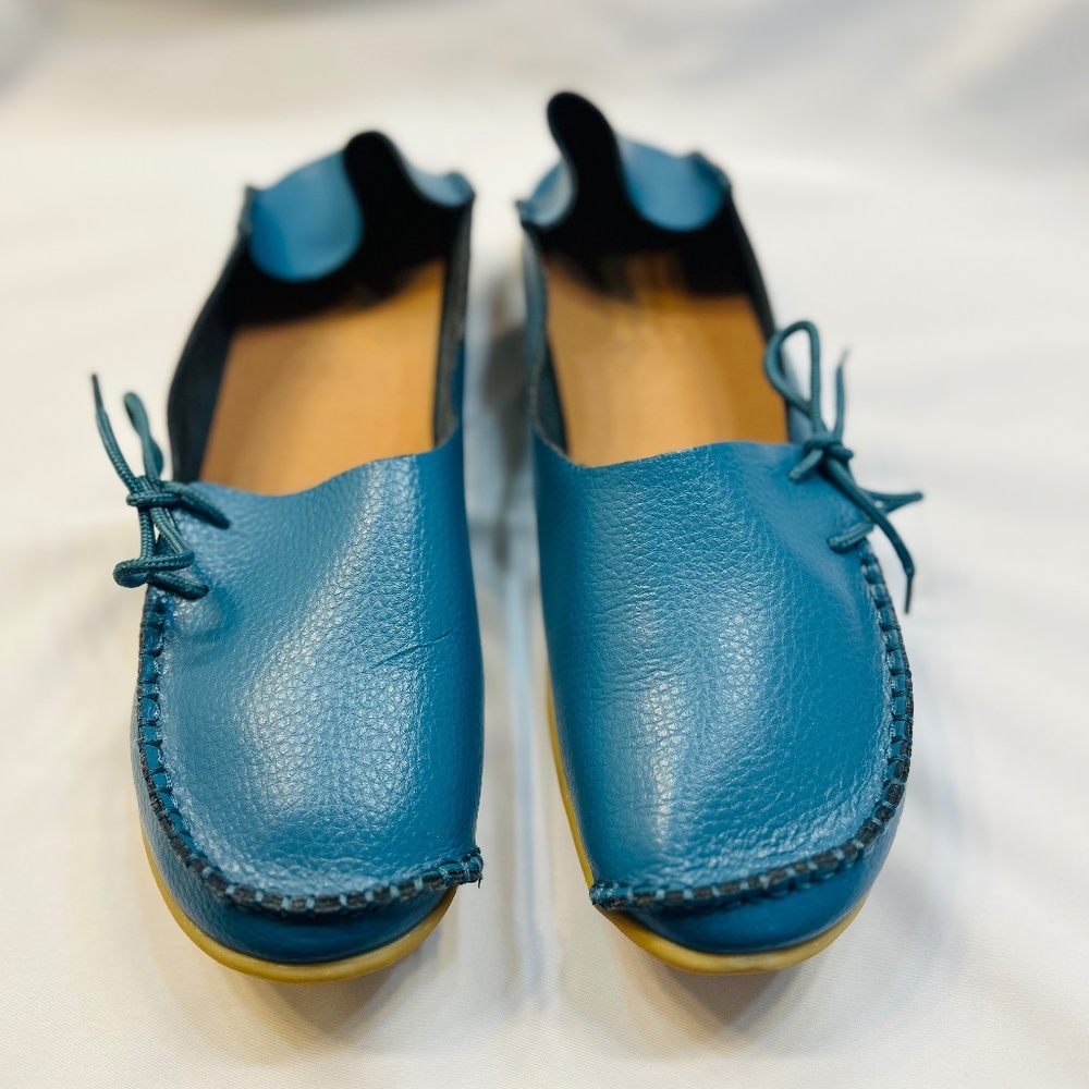 Labato Leather Slip On Loafers Rounded Toe Driving Shoes